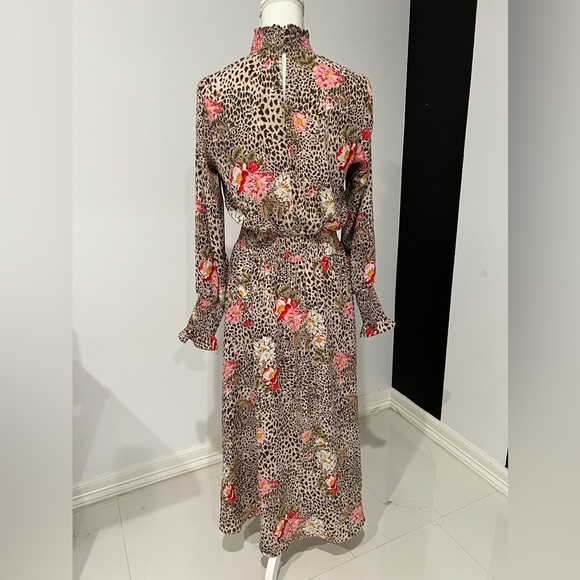 Nanette Lepore Brown and Pink High Low Dress - Picture 2 of 16